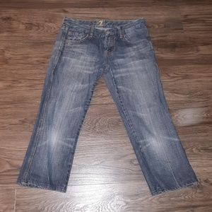 7 For All Mankind Sz 29 A Pocket Capri Jeans